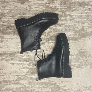 Black Combat boots *NEVER WORN*